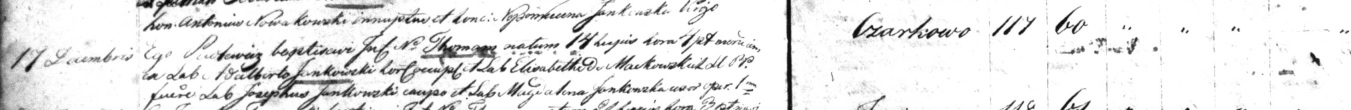 Thomas Jankowski Baptism Record